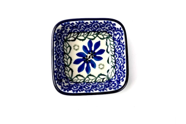 604 Bunzlau vierkant schaaltje 8 x 8 cm 1061X 604 Kleine vierkante schaaltjes 8 x 8 cm